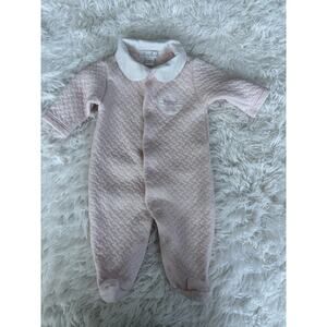 Kissy Kissy Newborn girls one piece footie. Thicker cotton, exc. cond. Adorable